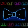 Bow ties light up mens tie necktie luminous flashing for 댄스 파티 크리스마스 이브닝 장식 보우 타이 보우