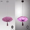 Pendant Lamps Room Decoration Chinese Cloth Chandelier 2022 Year Bedroom Living Dining Retro Lily LampPendant