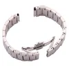 Bekijk banden roestvrijstalen bandarmband 18 mm 20 mm 22 mm zilveren massieve metalen horlogeband rechte uiteinde riem accessoires