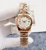 Women's Watch 28mm Rose Gold Diamond 26mm Bezel Kvinnors högkvalitativa rostfritt stål Mekaniska armbandsur rosa gåva 20 Modellval