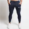 Moda hombres gimnasios pantalones joggers fitness casual largo entrenamiento flaco pantalones de chándal jogger chándal pantalones de algodón 220524