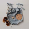 Melario New Summer Baby Girl Clothes Vintage Neonato Pagliaccetti per bambina 02Y Backless Cotton Baby Girl Onepiece Tuta Estate G23106727