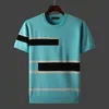 メンズTシャツ夏のファッションストライプニットTシャツメンスポーツ半袖TシャツスリムフィットTジム衣料品フィットネストップQ53men's