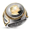 Personalidade da moda Two Tom Us Trump estátua comemorativa anéis para homens Coin High Jewelry Party Supcetor Punk Jewelry Presente Acesso3239278