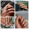 Makartt 500pcs تابوت مزيف واضحة طبيعية XXL Tips Cover Full Cover False Acrylic Stiletto Ballerina S Press on Nail 220630