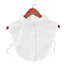 弓縛り女性中空の花の白い偽の襟女性デタッチ可能な襟付きラペルハーフシャツ装飾セーターフレーゼアクセサリーボウ