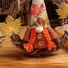 Rattan hoepel gezichtsloze speelgoed feest hanger Thanksgiving Gnomes Maple Leaf Doll Festival Accessories Elf Home Decorations Xmas Gifts 9GL11 Q2