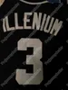 GLAC202 المغني Illenium #3 Baseball Jersey Button أسفل الهيب هوب الرجال النساء الشباب الأسود الأزرق