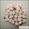 Naszyjniki wiszące czakra reiki leczenie kryształowe wisienki wodne opal turkusowy kamień różowy kwarc biżuteria Making fa dhseller2010 dhrje
