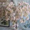 7pcslot Natural vertical silk cherry blossom flower vine DIY wedding Christmas decor Cherry tree artificial flower bouquet 92cm 201201