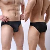 Underpants 1PC Sexy Low Waist Sheer Pouch Seamless Mini Bikini Thin Ice Silk Briefs Men Underwear