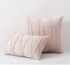 Inyahome Art Velvet Yellow Blue Pink Solid Color Cushion Cover Case Case Home Decorative Sofa Throw Decor 220507