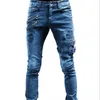 Jeans pour hommes hommes 2022 hommes mode trou Streetwear droit printemps été Moto motard maigre décontracté Denim pantalon pour