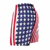 Мужские шорты Американская доска флага патриотические современные звезды полосы милые пляжные короткие брюки мужчины напечатаны плюс размер плавательные сундуки