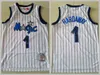 Wholesale Vintage Mitchell and Ness Basketball Vince Carter Retro Jersey 15 Penny Hardaway Tracy McGrady 1 Stripe Team Black Red White Purple Blue For