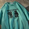 Hip Hop übergroße Herren T -Shirt Harajuku BF Kurzarm Tops Buchstaben Humor Cartoon T Shirt Casual Sommer Lose Baumwolle 220628