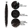 32 "Synthétique Afro Crépus Bouclés Faisceaux De Cheveux Anjo Plus Extensions De Cheveux De Fibres Organiques Ombre Couleur 9Pcs Tête Complète Moelleux Pour Les Femmes 220615