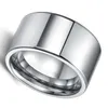 Bröllopsringar Fashion Simple 12mm Wide Face Ring Högkvalitativ smycken Lämplig för pojkvänner Män engagemangsjubileumsgåvor