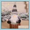 Christmas Decorations Festive Party Supplies Home Garden Decoration Ornaments Knitted Plush Gnome Doll Decor Dhgz0