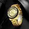 Montres d'or pour hommes Marque de luxe Marque Curren Watch Business Homal Homal Horloge de mode Quartz Acier inoxydable Bracelet de bracelet étanche