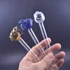 Tubo de vidro de caveira Dab Rigs Fumar Bongo de água Tigelas de óleo Prego Tabaco Mão Tubo de água Vidro Queimador de óleo Bubblers