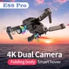 E88 Pro RC Wide-Agure HD 4K 1080p WiFi FPVデュアルカメラの高さ折りたたみ可能なクアッドコプターミニドローンギフトおもちゃ267n