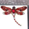 Grande Jóias Verde Big Atacado Vintage ou Black Crystal Dragonfly inseto animais Rhinestone Broche