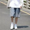 Herren -Shorts Sommer Blue Denim Herren Mode lässig Straight Mens Japaner Streetwear Hip Hop Loose Jeans Menmen