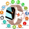 Smart Watch Men Kvinnor Bluetooth Call SmartWatch Man Sport Fitness Tracker Vattentät LED Full pekskärm för Android IOS med Retail Box