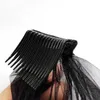 Copricapi PCS/Set Bride Tiara Veil Comb Plastic Black White Fork Combs