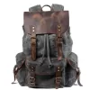 Suitcases Inclined Travel Canvas Bag Student Drawstring Leisure Oil Wax Backpack Trendy Man