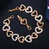 Bracciale da donna alla moda Charm Love Heart Hollow out Circle Bracciali in rame braccialetti AAA Cubic Zirconia Bracciale in argento oro 18 carati gioielli firmati Amico Regalo per ragazze