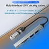 Hub Docking Station Adattatore hub splitter compatto USB 3.0 Type-C Stazione Plug Play 5 in 1 USB