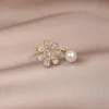 Cluster Rings Korea Design Fashion Jewelry 14K Real Gold Plating Exquisite Flower Zircon Ring Elegant Women's Prom Party AccessoriesClus