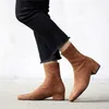 Ins heiße Frauenstiefel britischer Stil plus Größe Stretchstiefel Casual Herde europäische und amerikanische Stiefel Frauen Schweinslederfutter Einlegesohle 201103