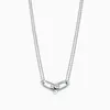 Collier de forme de luxe U Brand de diamant sterling en argent sterling