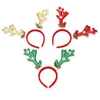 クリスマスの装飾スノーフレークエルクアンチラーズヘッドバンドホームノエルパーティーの装飾品2022年のヘアアクセサリー