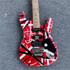 2022 years popular vintage electric guitar Edward Eddie Van Halen Heavy Relic Red Franken Black White Stripes Maple Neck