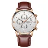 Watchsc - Montre en cuir à quartz coloré en acier inoxydable de 43 mm montres puhuo006