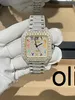 Hip Hop 22k Gold Plated Micro Cz Stainless Steel Wrist Men's Luxury Watch X4QG