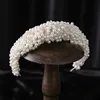 Luxe volle parels hoofddeksels kristal zilveren kleur hoofdbanden voor bruid dames tiaras haar wijnstokken banden handgemaakte bruiloft haaraccessoires CL0698