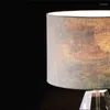 Tischlampen Europa Kristall LED -Leuchten Stofflampen Schatten Art Deco Licht für Schlafzimmer Nacht