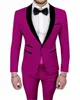 2022カスタムメイド1つのボタンの花groomsmanウェディングスーツ男性用タキシードライトグレーマンスーツグルームプロムスーツジャケットパンツ