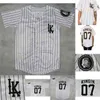 XFLSP Laatste koningen Kingin LK # 07 Baseball Jersey 100% gestikte laatste koningen Kingin Baseball Jerseys White Snelle verzending