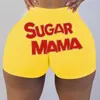 Summer Fashion Women Mini Shorts Yoga Pants Sexig Designer Letter Mönster Tryckt knickers Tight Shorts Plus Size Women Clothing289o