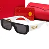 Luxury Designer car men's Sunglasses fashion women's Sunglasses rectangular mirror classic large frame retro Sunglass travel UV400 glasses red box