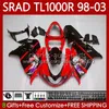 OEM Bodywork For SUZUKI SRAD TL1000R TL-1000 TL 1000 R 98-03 Body 118No.77 TL-1000R TL1000 R 98 99 00 01 02 03 TL 1000R 1998 1999 2000 2001 2002 2003 Fairing Kit factory red