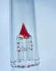 Bonga de vidro de vidro 18 mm American Red 16 polegadas Limpa alta quantidade