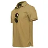 Zity Mens Polo Shirt Short Sleeve Sports Golf Tennis Tshirt Men tee högkvalitativt varumärke Polos Taktisk militär lapel t -skjorta 220708