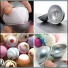 Cake Tools Bakeware Kitchen Dining Bar Aluminium Alloy Mold Diy Bath Bomb Mod Salt Ball Homemade Crafting Gifts Semicircle Sp